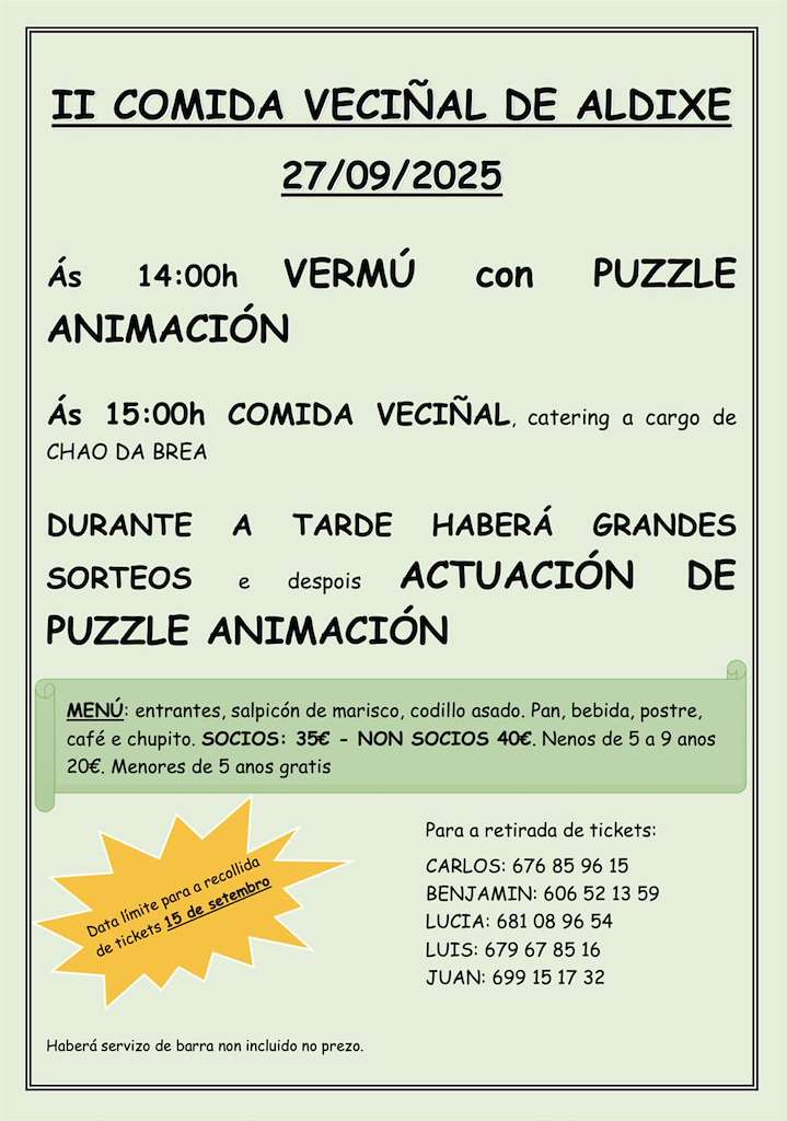 II Comida Veciñal de Aldixe en Abadín