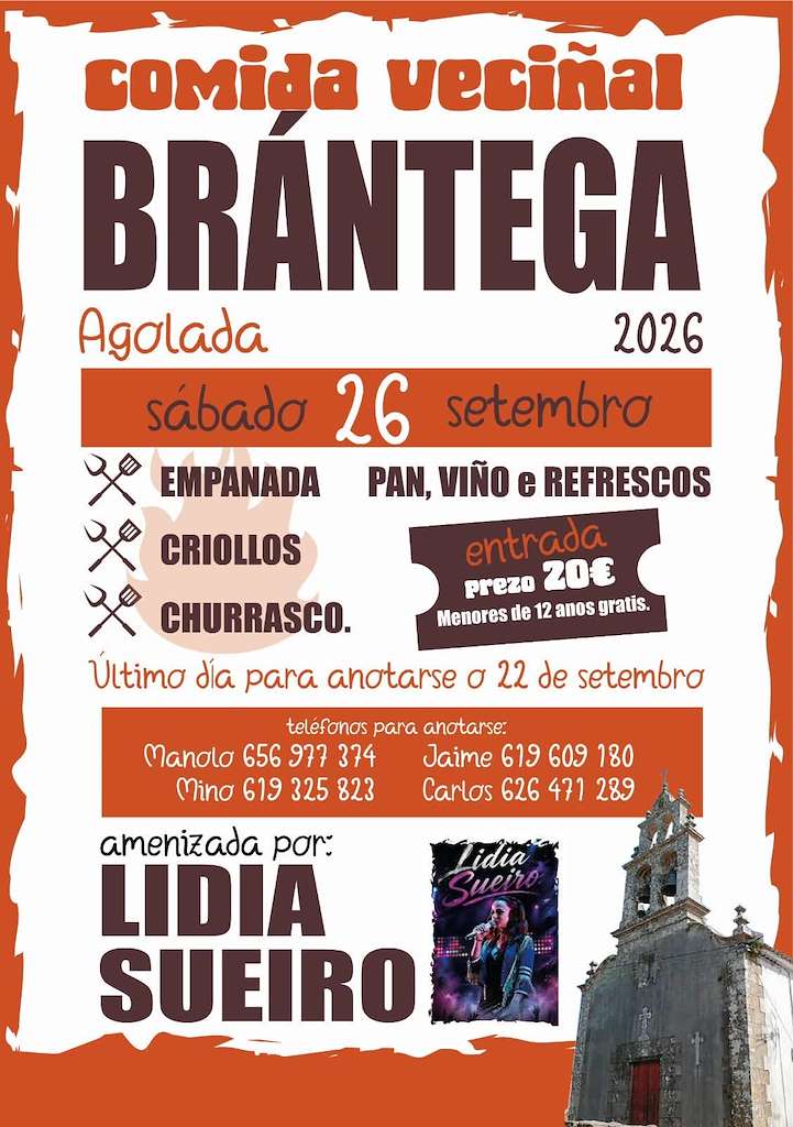 Comida Veciñal de Brántega (2026) en Agolada