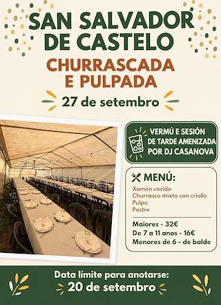 Fechas, información, programa, cartel, imágenes, mapa y ubicación de Comida Veciñal de Castelo (2026) en Outeiro de Rei
