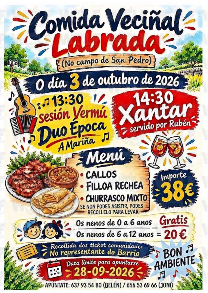 Comida Veciñal de Labrada (2026) en Abadín