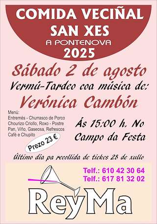 Fechas, información, programa, cartel, imágenes, mapa y ubicación de Comida Veciñal de San Xes  en  A Pontenova