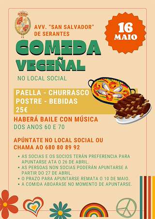 Fechas, información, programa, cartel, imágenes, mapa y ubicación de Comida Veciñal de Serantes  (2026)  en  Ferrol