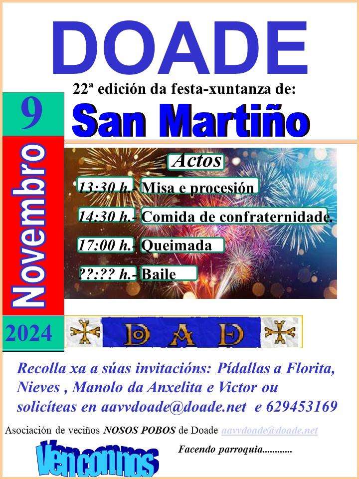 XXII Comida - Xuntanza de San Martiño de Doade en Sober