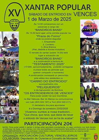 Fechas, información, programa, cartel, imágenes, mapa y ubicación de XV Comida y Carnaval de Vences   en  Monterrei