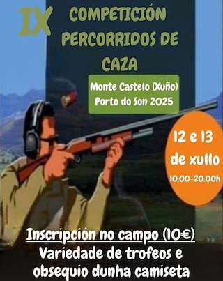 Fechas, información, programa, cartel, imágenes, mapa y ubicación de Competición Percorridos de Caza en Porto do Son