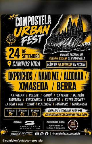 Fechas, información, programa, cartel, imágenes, mapa y ubicación de Compostela Urban Fest (2026)