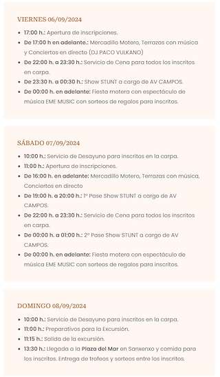 XXXVII Concentración Internacional Mototurística Rías Baixas en Sanxenxo