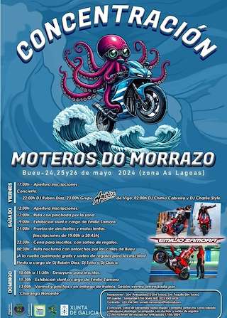 Concentración Moteros do Morrazo en Bueu