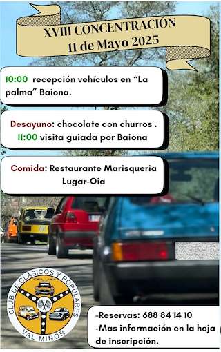 Fechas, información, programa, cartel, imágenes, mapa y ubicación de XVIII Concentración  en  Baiona