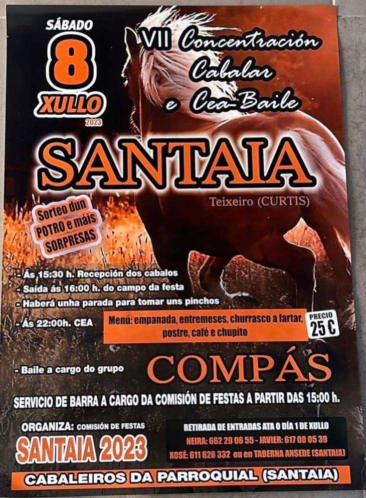 VII Concentración Cabalar e Cea Baile de Santaia en Curtis