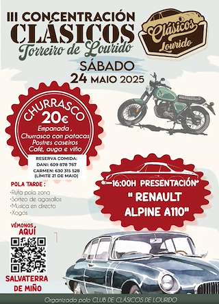 Fechas, información, programa, cartel, imágenes, mapa y ubicación de III Concentración Clásicos de Lourido  en  Salvaterra do Miño