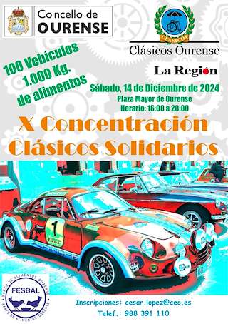 Fechas, información, programa, cartel, imágenes, mapa y ubicación de X Concentración Clásicos Solidarios  en  Ourense