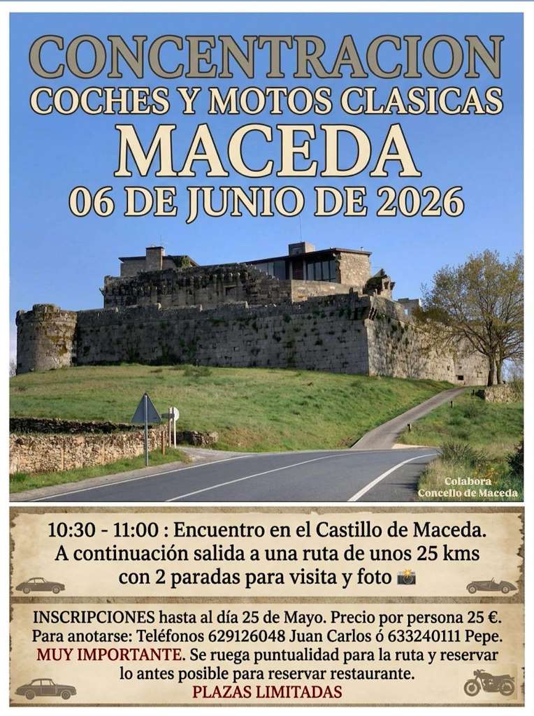 Concentración Coches y Motos Clásicas (2026) en Maceda