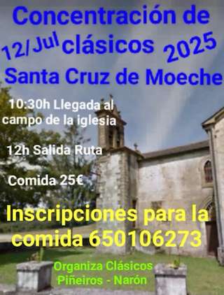 Fechas, información, programa, cartel, imágenes, mapa y ubicación de Concentración de Clásicos Santa Cruz de Moeche 