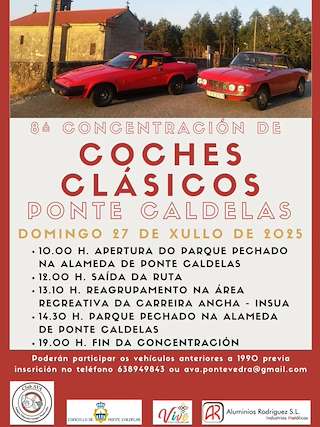 Fechas, información, programa, cartel, imágenes, mapa y ubicación de VIII Concentración de Coches Clásicos  en  Ponte Caldelas