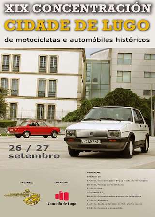 Fechas, información, programa, cartel, imágenes, mapa y ubicación de XIX Concentración de Motocicletas e Automóbiles Históricos Cidade de Lugo (2026)