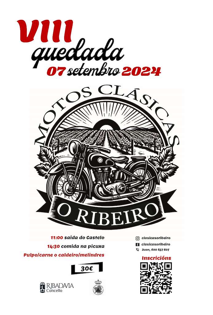 VIII Concentración de Motos Clásicas O Ribeiro en Ribadavia