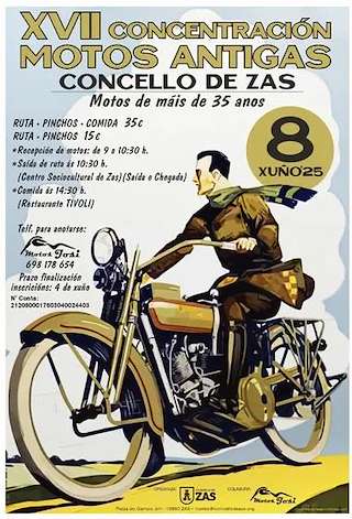 Fechas, información, programa, cartel, imágenes, mapa y ubicación de XVII Concentración de Motos Clásicas   en  Zas