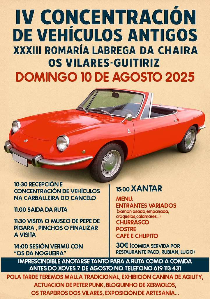 IV Concentración de Vehículos Antigos (2025) en Guitiriz