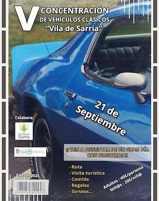 Fechas, información, programa, cartel, imágenes, mapa y ubicación de V Concentración de Vehículos Clásicos  en  Sarria