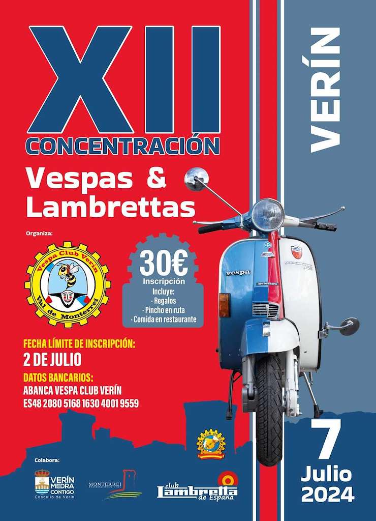 XII Concentración de Vespas, Lambrettas y Motos Clásicas (2024) en Verín