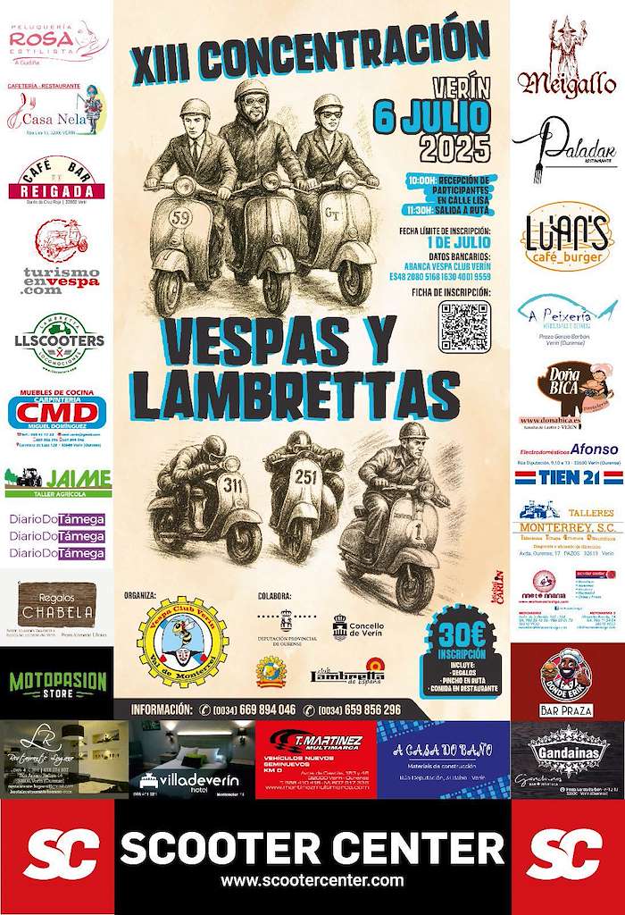 XIII Concentración de Vespas, Lambrettas y Motos Clásicas en Verín