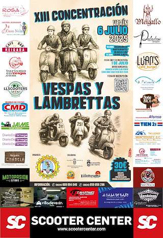 Fechas, información, programa, cartel, imágenes, mapa y ubicación de XIII Concentración de Vespas, Lambrettas y Motos Clásicas  en  Verín