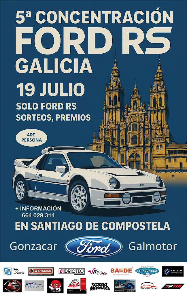 V Concentración Ford RS (2025) en Santiago de Compostela