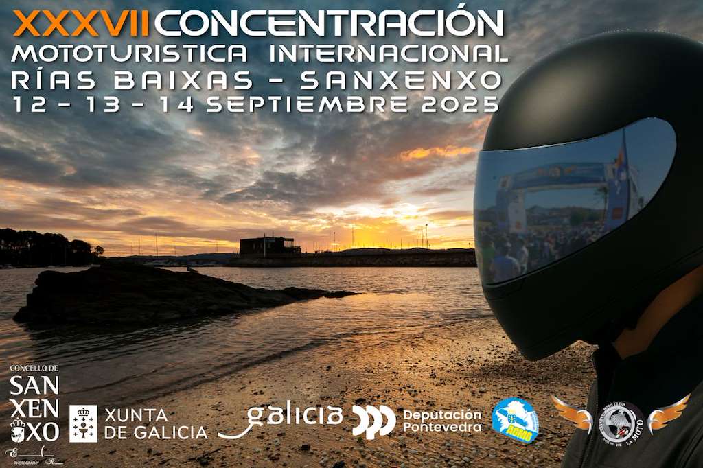 Concentración Internacional Moto Turística Rías Baixas en Sanxenxo