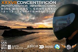Fechas, información, programa, cartel, imágenes, mapa y ubicación de XXXVII Concentración Internacional Mototurística Rías Baixas  en  Sanxenxo