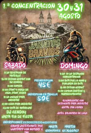 Fechas, información, programa, cartel, imágenes, mapa y ubicación de I Concentración Jabatos Bravios  en  Lugo