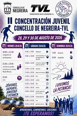 Fechas, información, programa, cartel, imágenes, mapa y ubicación de II Concentración Juvenil  (2026)  en  Negreira