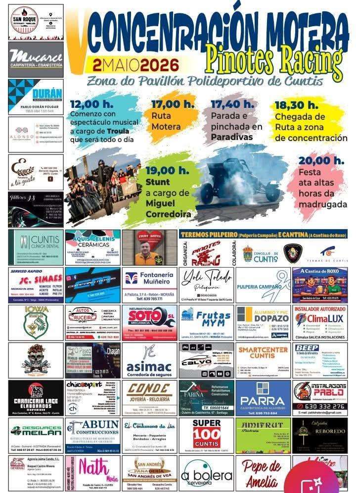 V Concentración Motera (2026) en Cuntis