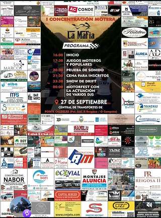 Fechas, información, programa, cartel, imágenes, mapa y ubicación de  I Concentración Motera La Mafia  en  Ponte Caldelas
