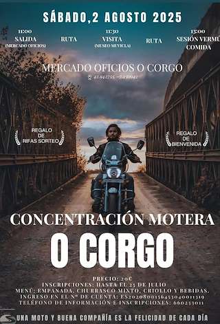 Fechas, información, programa, cartel, imágenes, mapa y ubicación de Concentración Motera  en  O Corgo