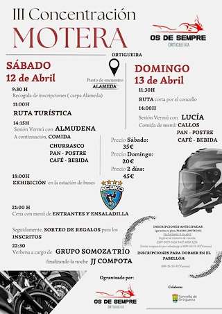 Fechas, información, programa, cartel, imágenes, mapa y ubicación de III Concentración Motera Os de Sempre  en  Ortigueira