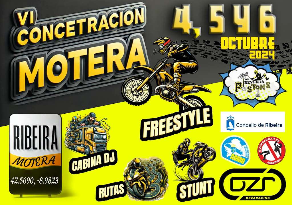 VI Concentración Motera Os ReventaPistóns en Ribeira
