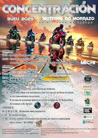 Fechas, información, programa, cartel, imágenes, mapa y ubicación de Concentración Moteros do Morrazo  en  Bueu