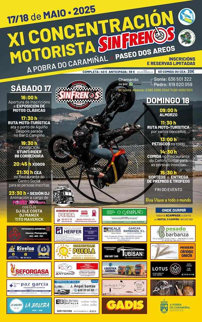 XI Concentración Motoclub SinFrenos (2025) en A Pobra do Caramiñal