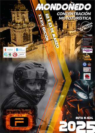 Fechas, información, programa, cartel, imágenes, mapa y ubicación de XXXIV Concentración Mototurística Ruta N-634  en  Mondoñedo