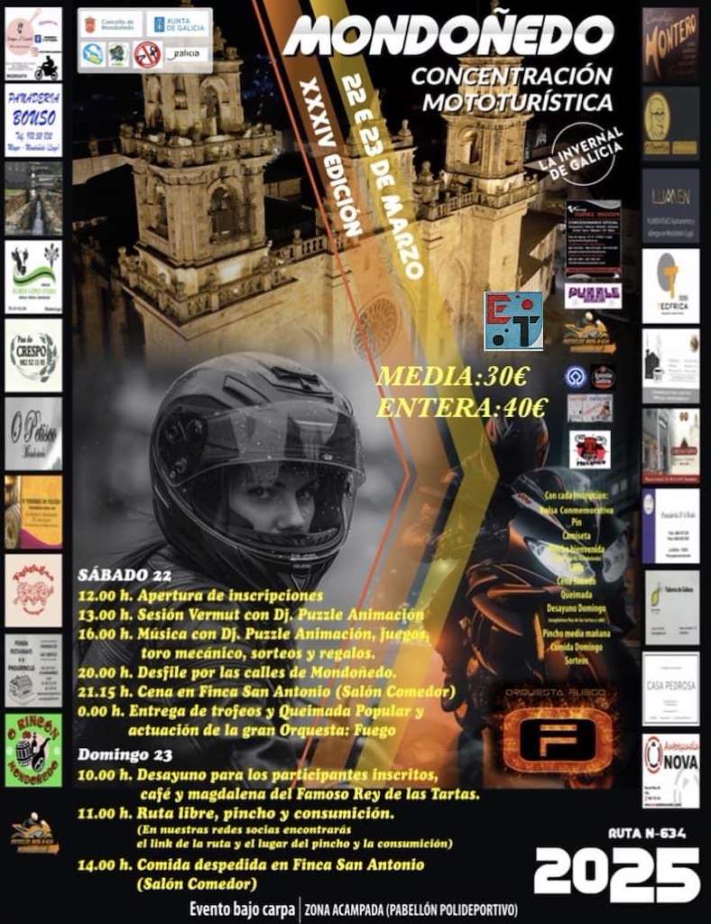 XXXIV Concentración Mototurística Ruta N-634 en Mondoñedo