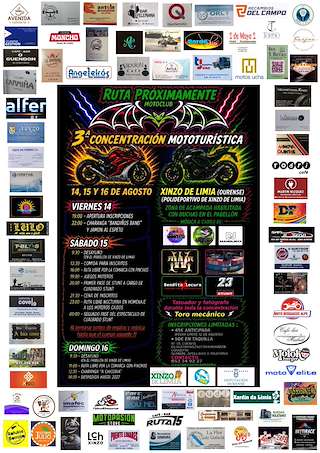 Fechas, información, programa, cartel, imágenes, mapa y ubicación de III Concentración Mototurística (2026) en Xinzo de Limia
