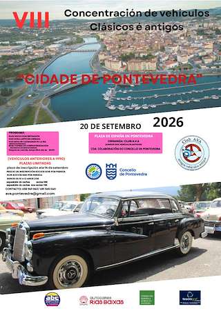 Fechas, información, programa, cartel, imágenes, mapa y ubicación de VIII Concentración Vehículos Clásicos e Antigos (2026) en Pontevedra