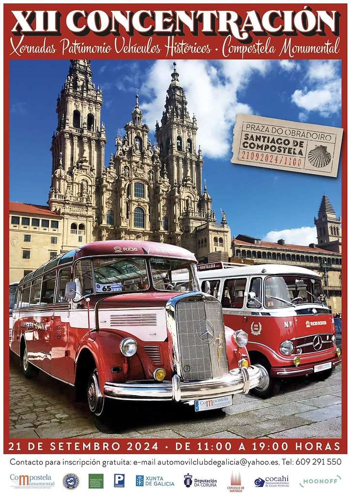 XII Concentración Xornadas Patrimonio Vehiculos Historicos  en Santiago de Compostela