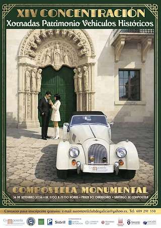 Fechas, información, programa, cartel, imágenes, mapa y ubicación de XIV Concentración Xornadas Patrimonio Vehiculos Historicos (2026) en Santiago de Compostela