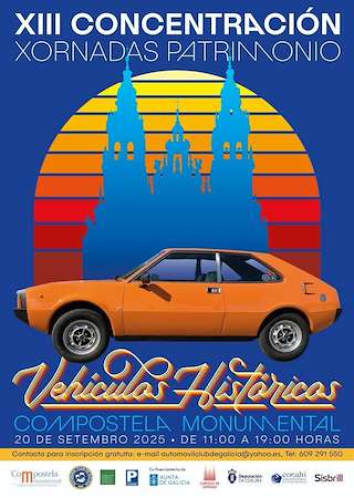 Fechas, información, programa, cartel, imágenes, mapa y ubicación de XIII Concentración Xornadas Patrimonio Vehiculos Historicos   en  Santiago de Compostela
