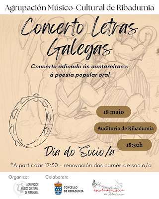 Concerto das Letras Galegas en Ribadumia