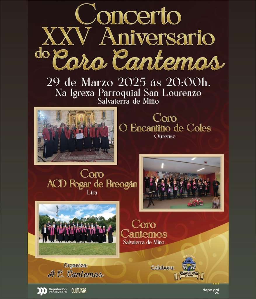 Concerto XXV Aniversario do Coro Cantemos en Salvaterra do Miño