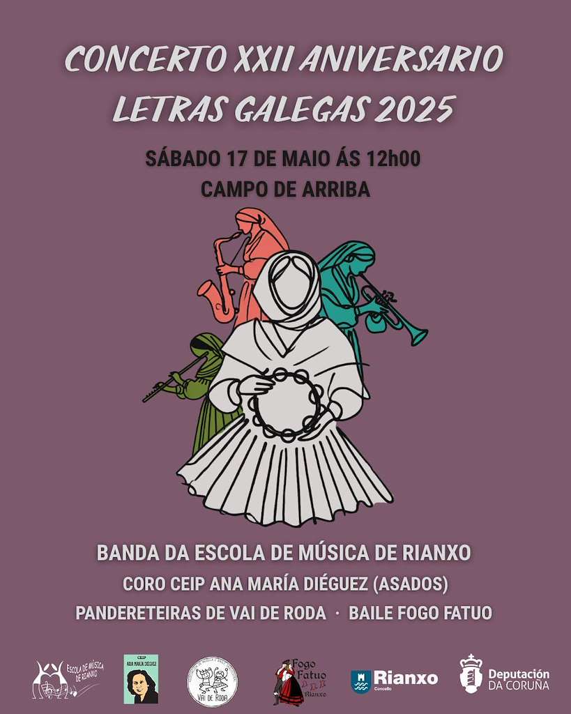 Concerto XXII Aniversario Letras Galegas (2025) en Rianxo