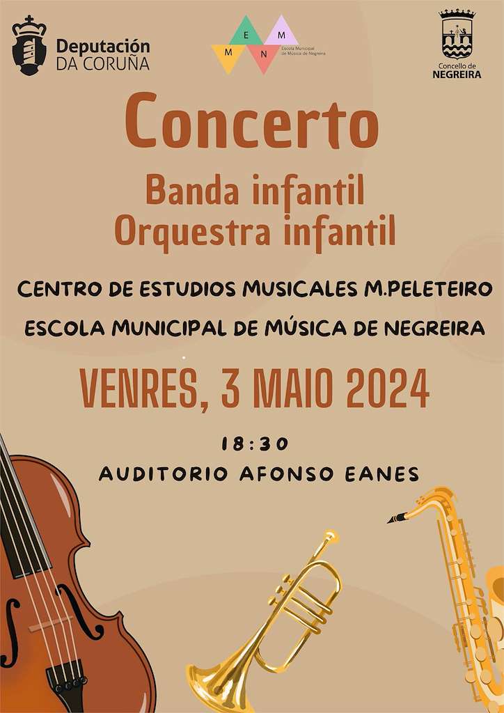 Concerto Banda Infantil e Orquestra Infantil (2024) en Negreira